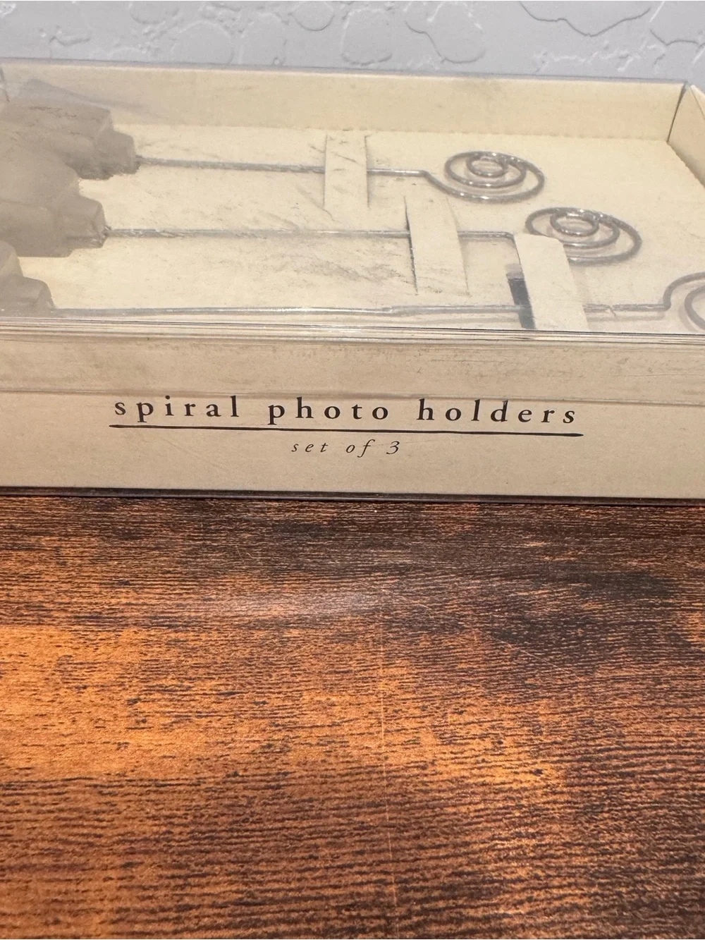 New Pier 1 Spiral Photo Holders Set of 3 Ice Cube Bases